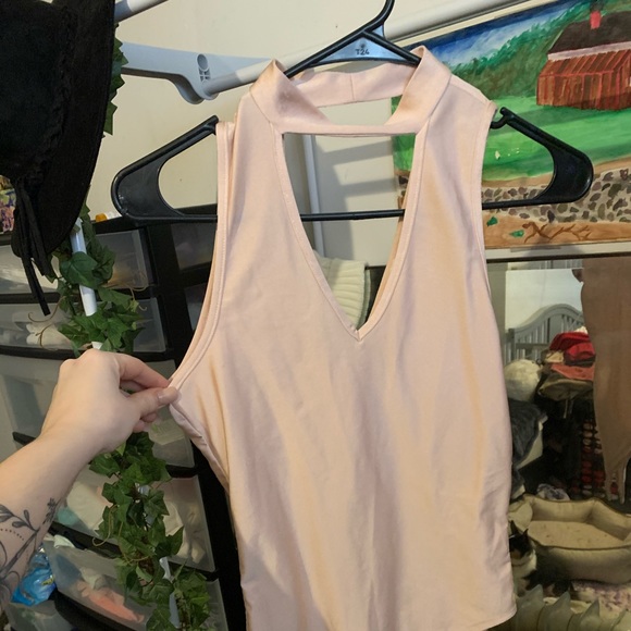 light Pink bodycon body suite - Picture 2 of 2